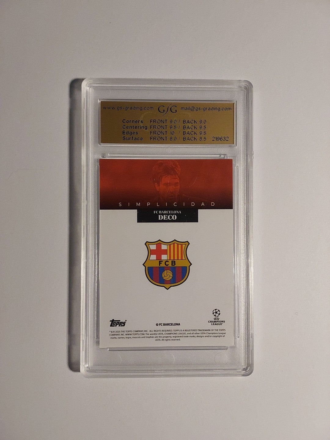 Topps Simplicidad 2024-25 Deco Barcelona Parallel 1/10 GSG 8.5 PSA Ebay 1/1 Rare – Bild 2