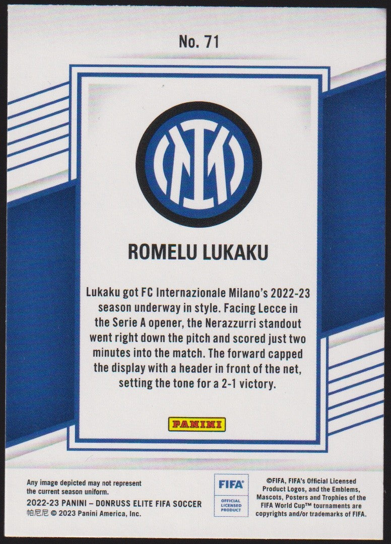 Panini DONRUSS ELITE 2022-23 Romelu Lukaku FC Internazionale Milano - Parallel – Bild 2