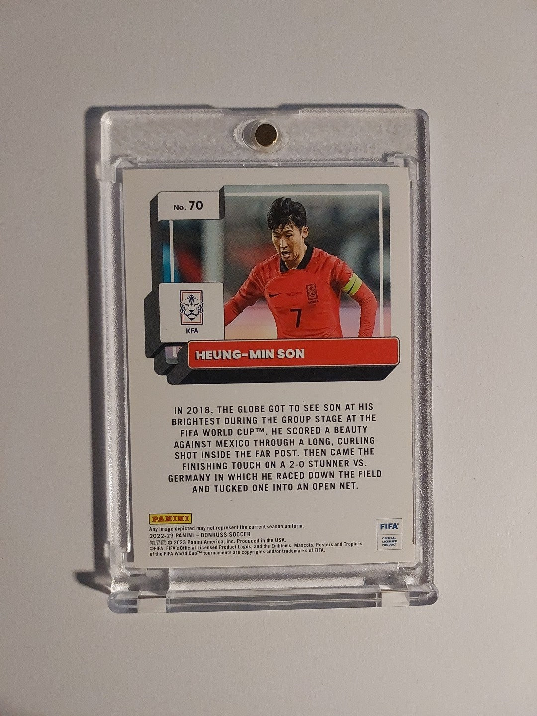 Panini Donruss 2022-23 Heung Min Son Südkorea Tottenham Parallel Ultra Rare Hit – Bild 2