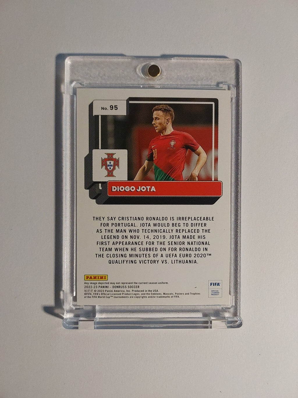 Panini Donruss 2022-23 Diogo Jota Portugal Liverpool Parallel Ultra Rare Hit – Bild 2