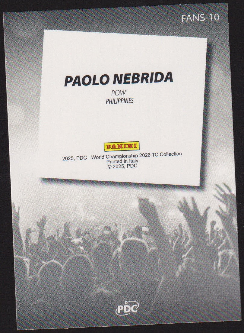 Panini PDC World Championship 2026 Paolo Nebrida Refractor Parallel – Bild 2