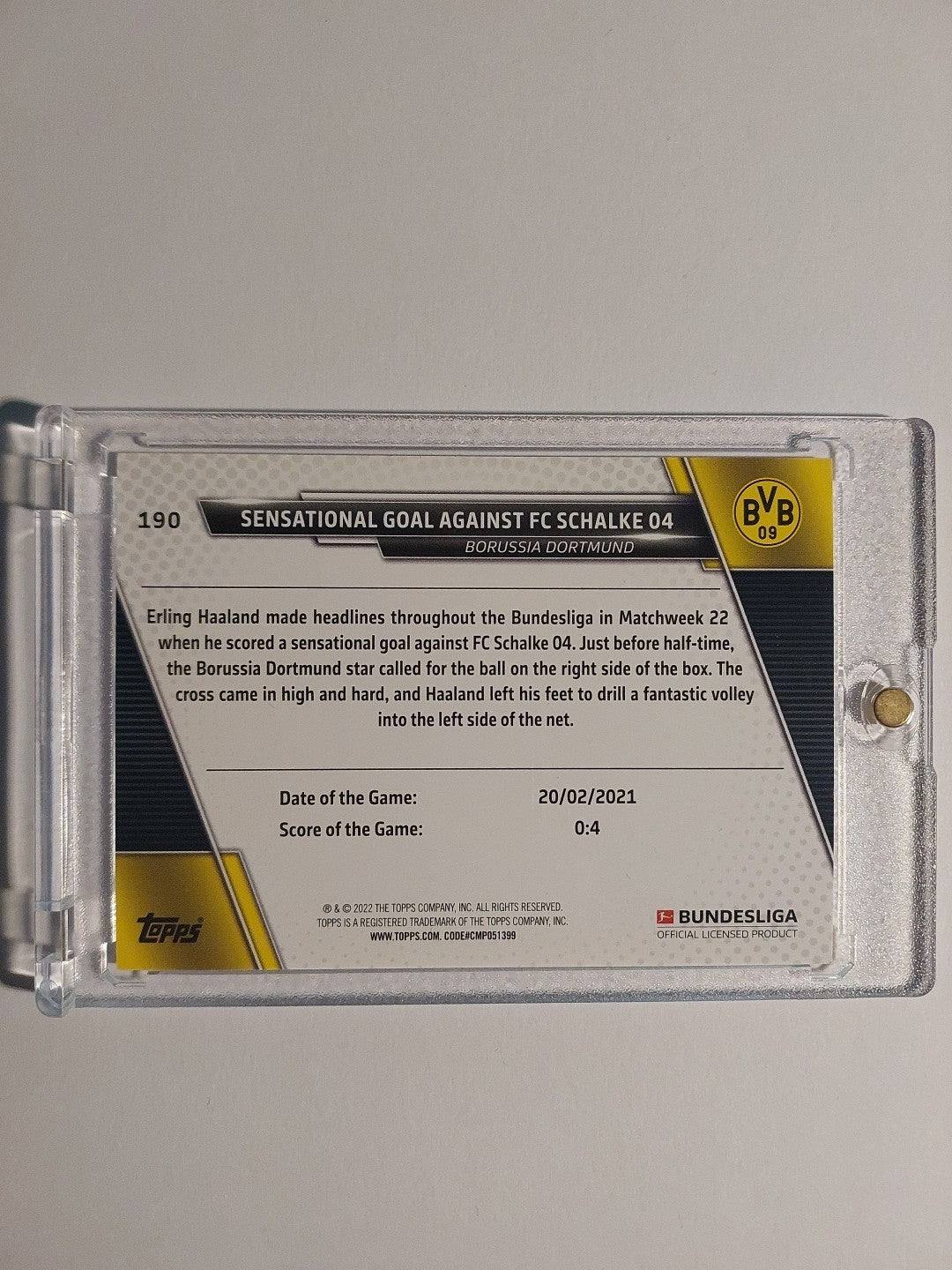 Topps Bundesliga 2021-22 Erling Haaland Dortmund Parallel Ultra Rare Hit – Bild 2