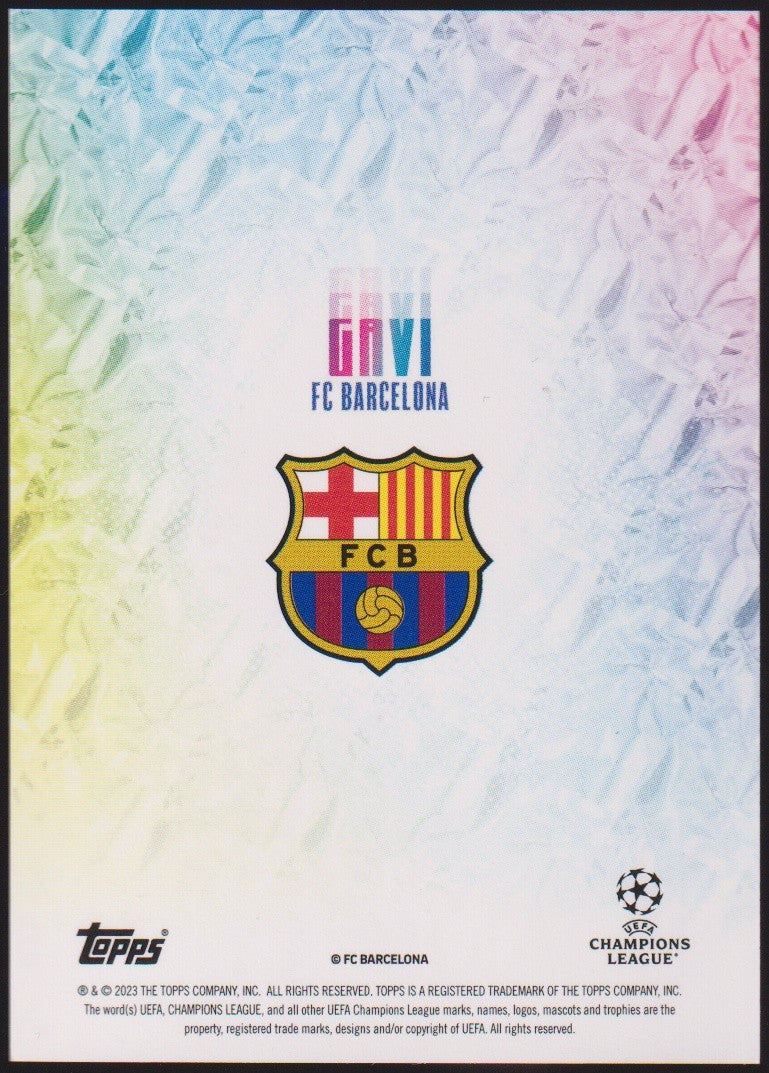 Topps Gavi FC Barcelona Champions League Parallel Rare – Bild 2