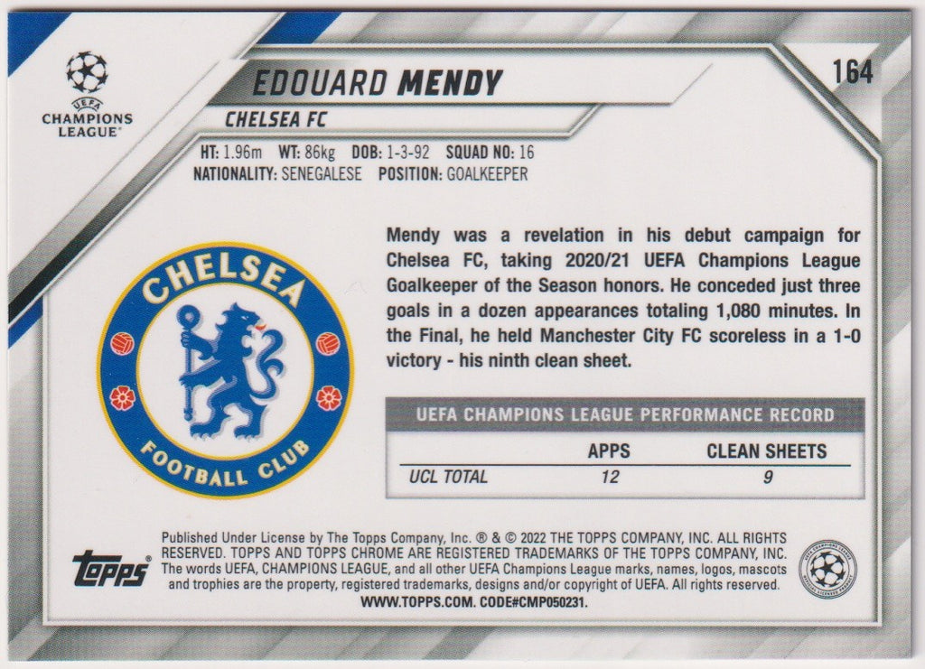 Topps Chrome 2021-22 Edouard Mendy Rookie Chelsea FC Parallel Rare – Bild 2