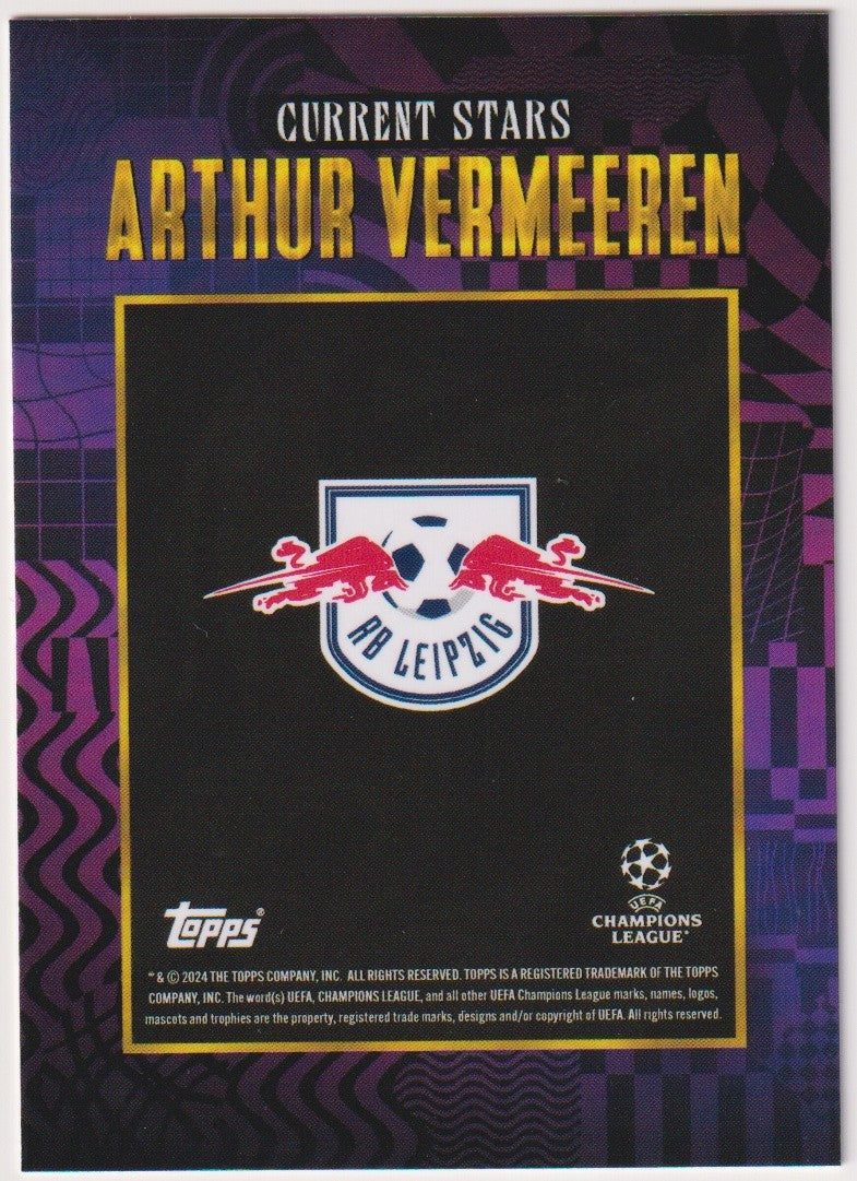 Topps Current Stars 2023-24 Arthur Vermeeren RB Leipzig Parallel Rare – Bild 2