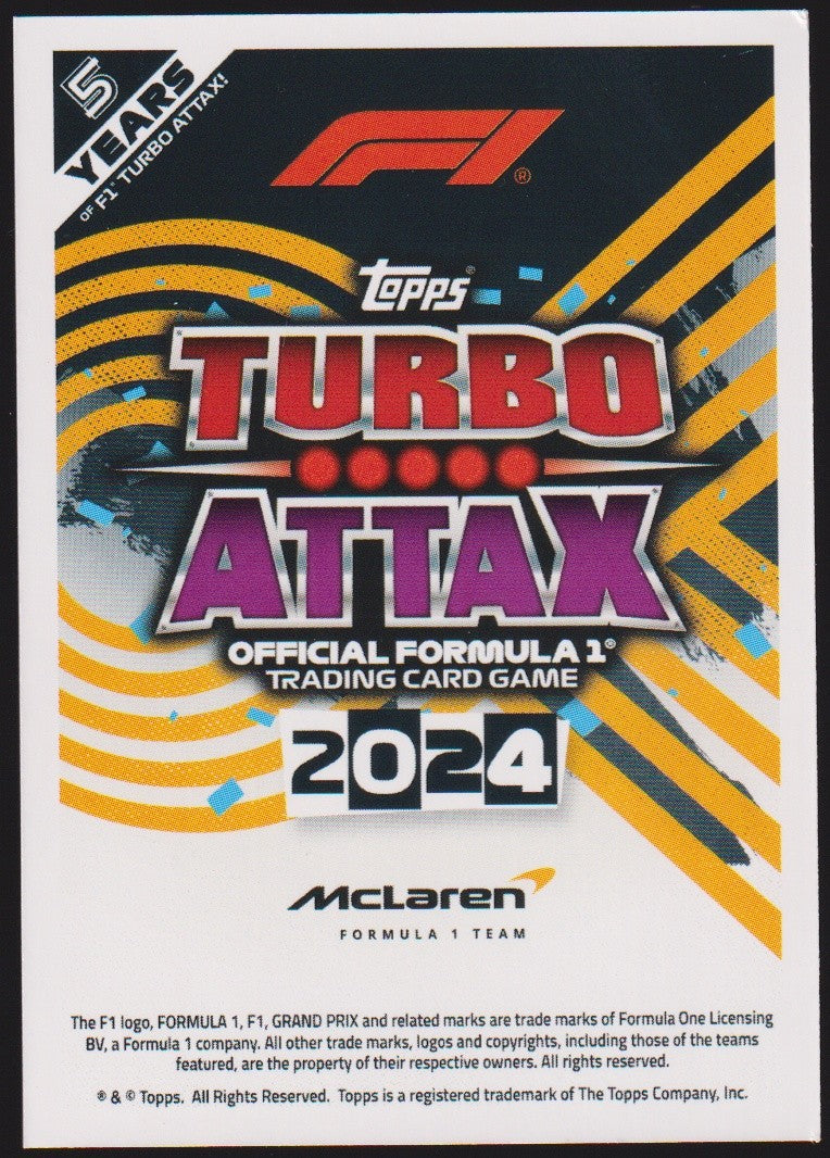 Topps Turbo Attax 2023 Richard Mille Rookie McLaren Parallel Rare – Bild 2