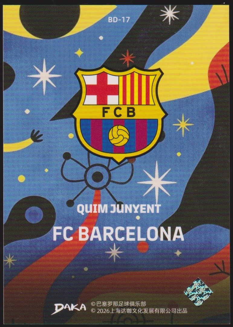 Daka BD-17 2025-26 Quim Junyent FC Barcelona Rookie Parallel Rare Refractor – Bild 2