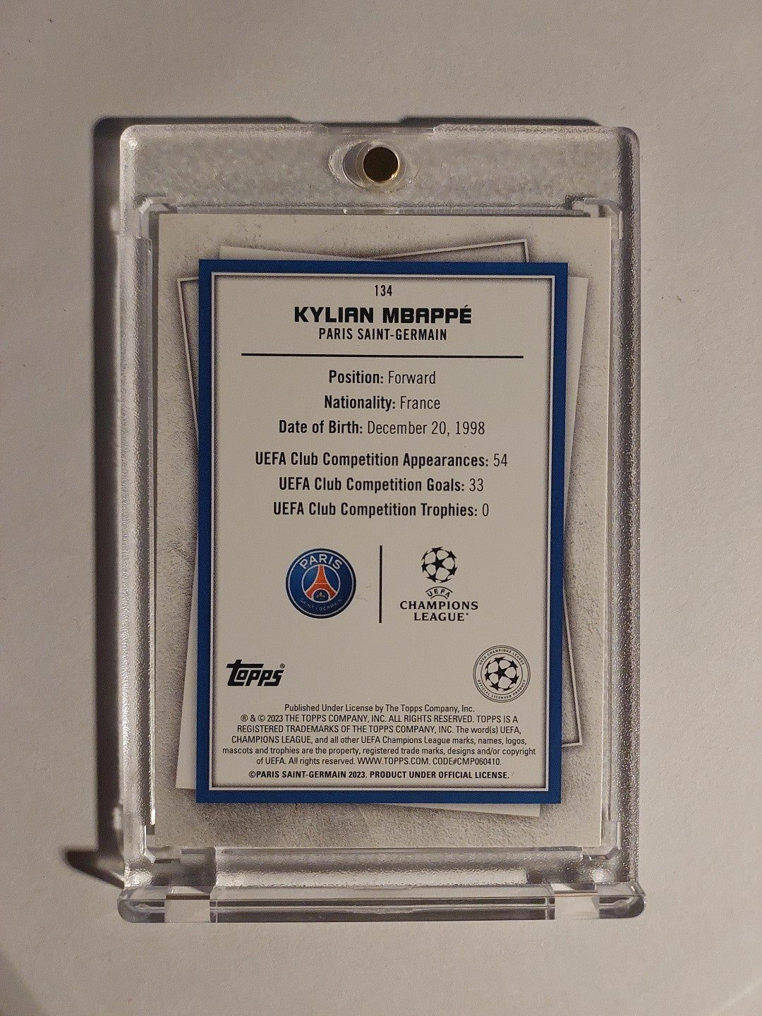 Topps UCC Stars 2022-23 Kylian Mbappé Paris Saint-Germain Parallel Insert Rare – Bild 2