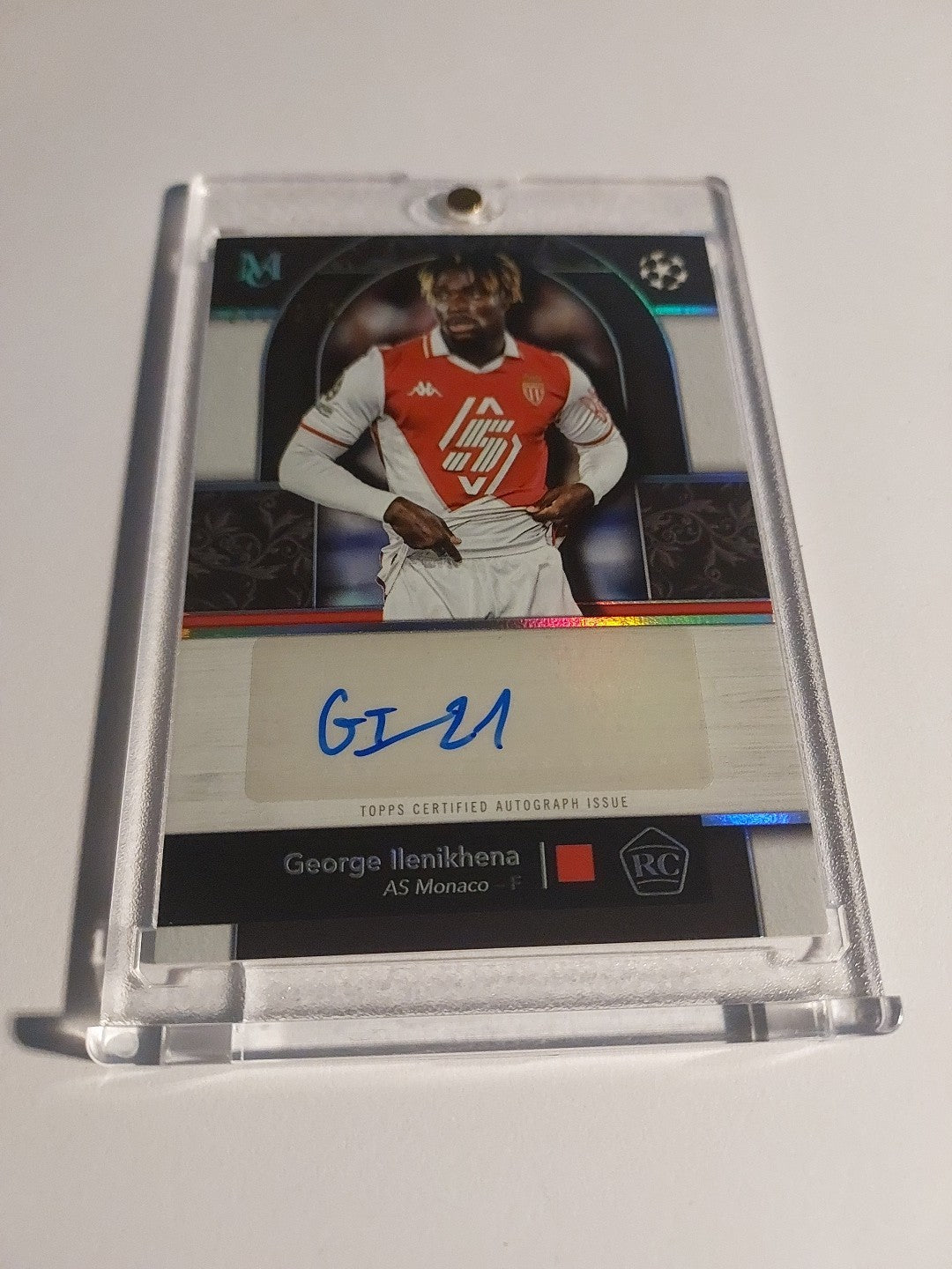 Topps Museum 2024-25 George Ilenikhena Auto AS Monaco Parallel /299 RC Refractor – Bild 2