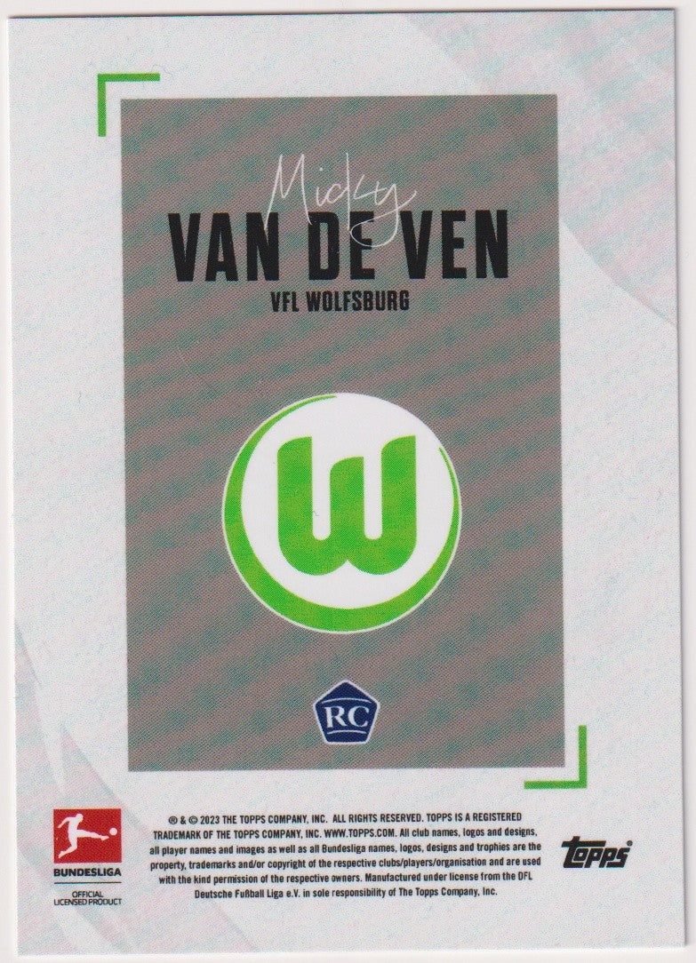 Topps Stars of the Season 2023/24 2023-24 Mickey Van de Ven Rookie Wolfsburg – Bild 2