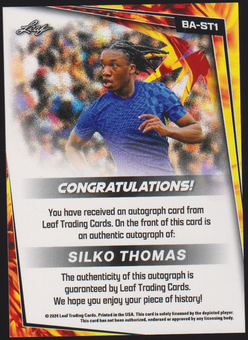 Leaf BA-ST1 2023-24 Silko Thomas Auto Leicester City Parallel Rare – Bild 2