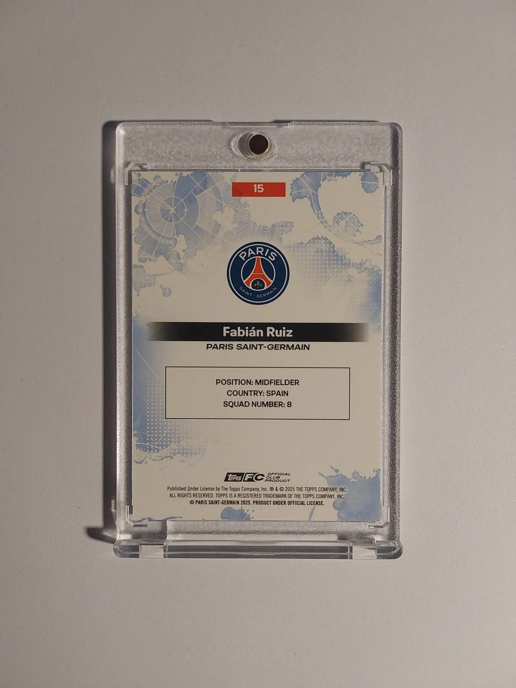 Topps Premium Paris Saint-Germain 2025-26 Fabian Ruiz Parallel 35/99 Ultra Rare – Bild 2