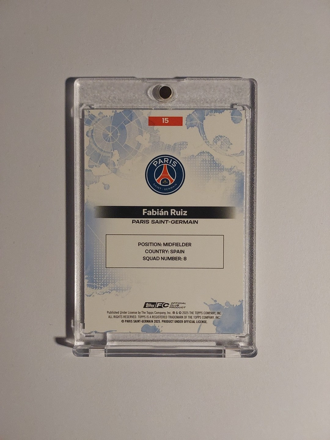 Topps Premium Paris Saint-Germain 2025-26 Fabian Ruiz Parallel 35/99 Ultra Rare – Bild 2