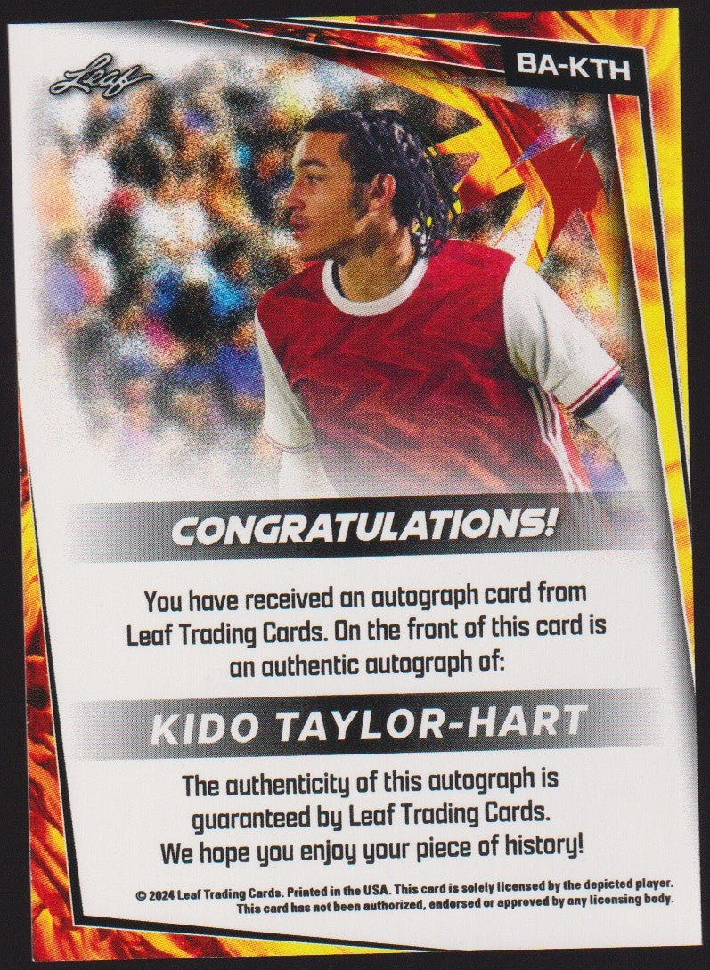 Leaf BA-KTH 2023-24 Kido Taylor-Hart Auto Arsenal Parallel Rare – Bild 2
