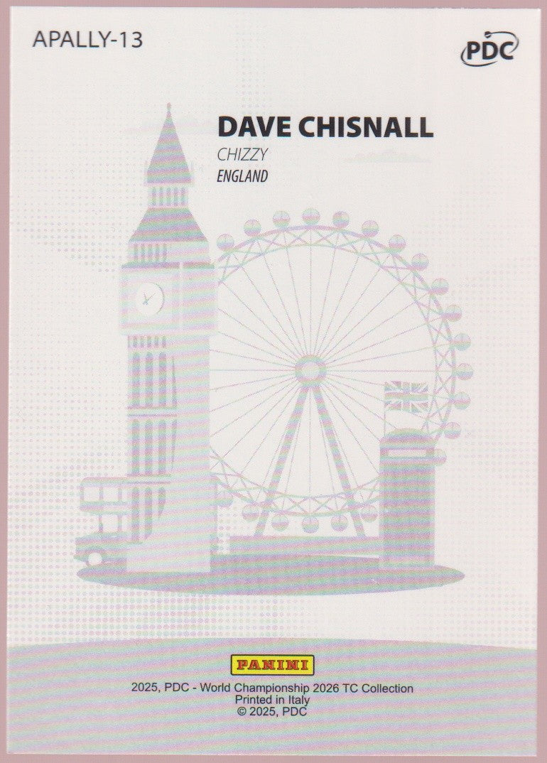 Panini PDC World Championship 2026 Dave Chisnall "Chizzy" Refractor Parallel – Bild 2