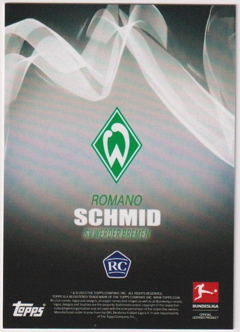 Topps Bundesliga 2022-23 Romano Schmid Rookie Werder Bremen Parallel Rare – Bild 2