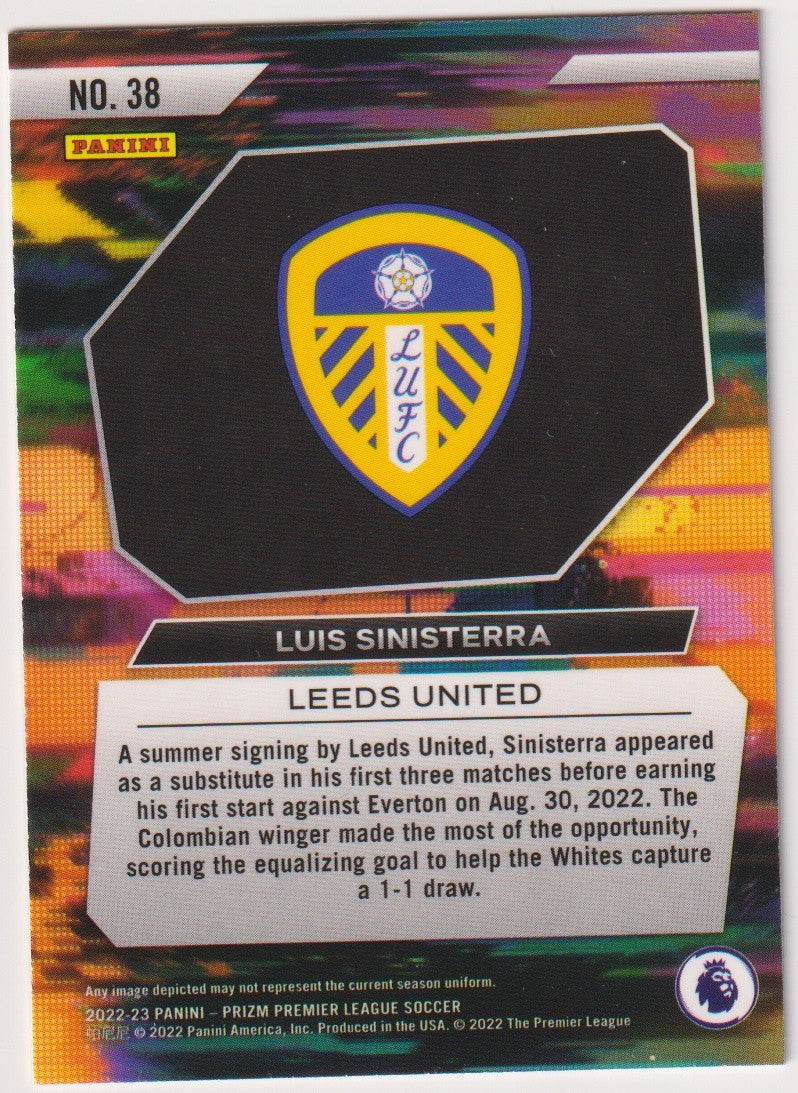 Panini PRIZM 2021-22 Luis Sinisterra Rookie Leeds United Parallel Rare – Bild 2