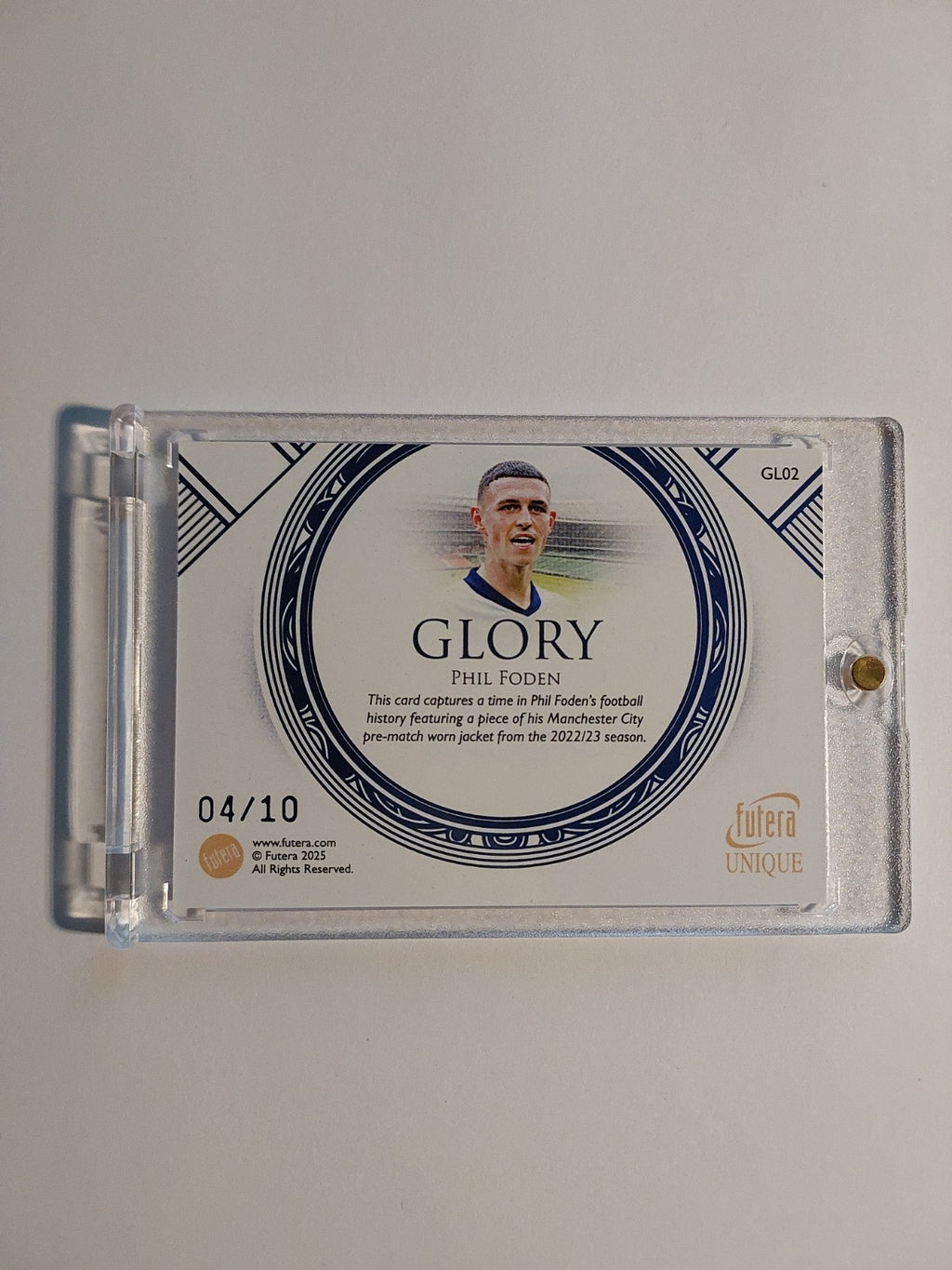 Futera Unique 2025 Phil Foden Patch Relic Manchester City Parallel 4/10 Rare Hit – Bild 2