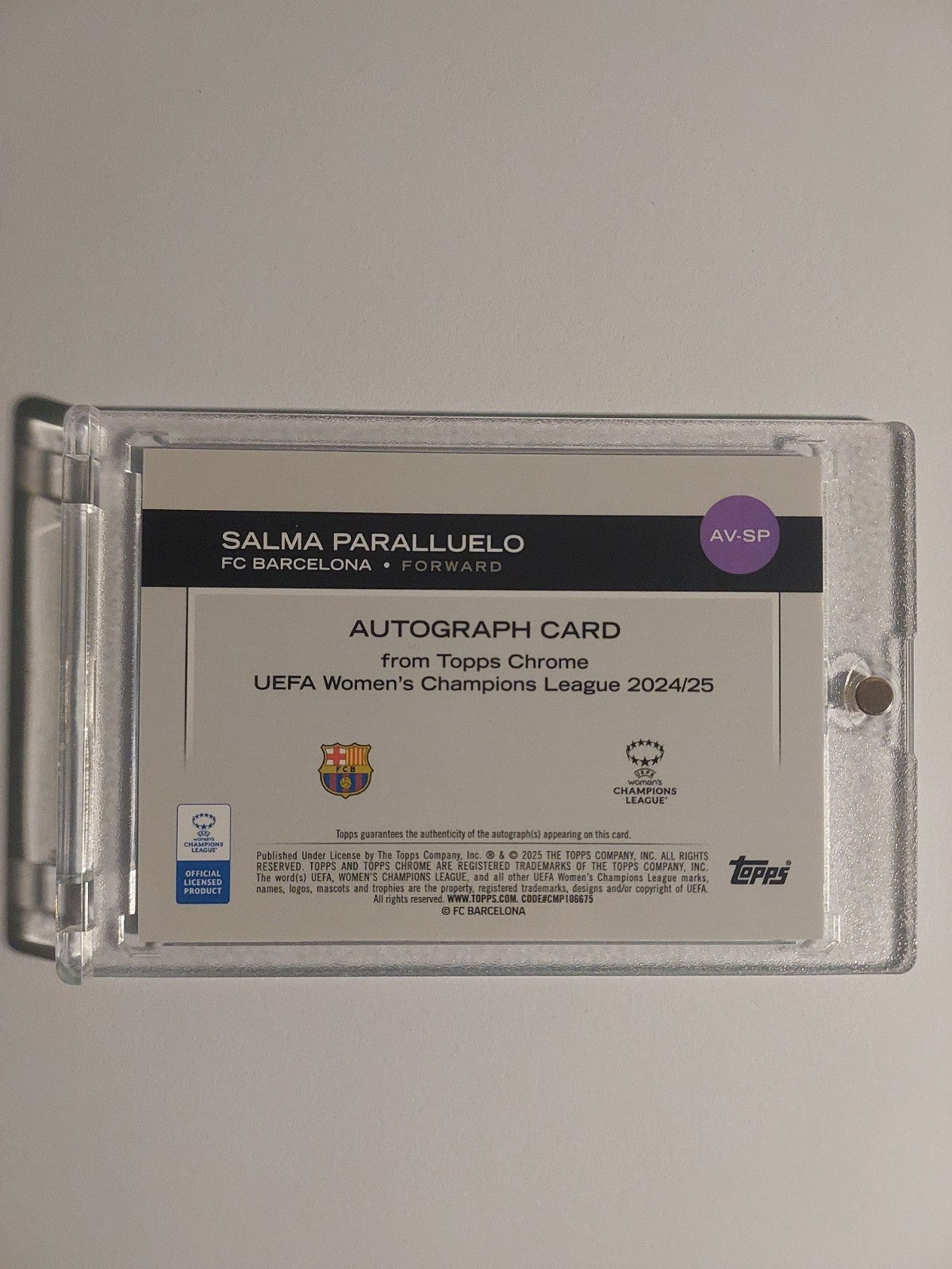 Topps UCC Flagship 2024-25 Salma Paralluelo Auto Barcelona Parallel 136/150 Rare – Bild 2