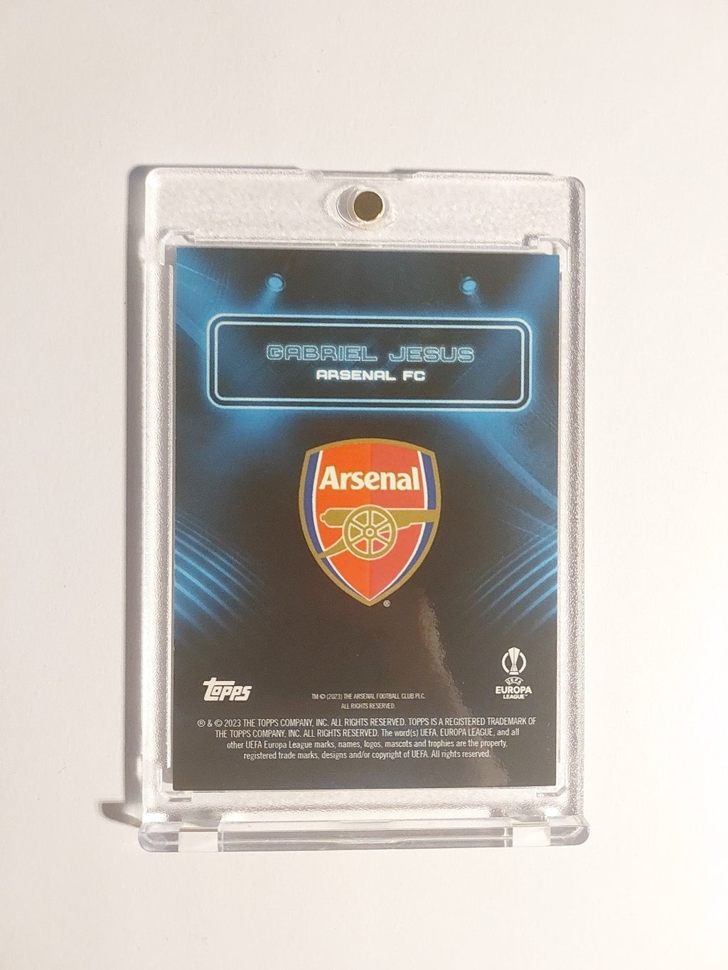 Topps UCC Showtime 2022-23 Gabriel Jesus Arsenal FC Numbered 22/49 Parallel – Bild 2
