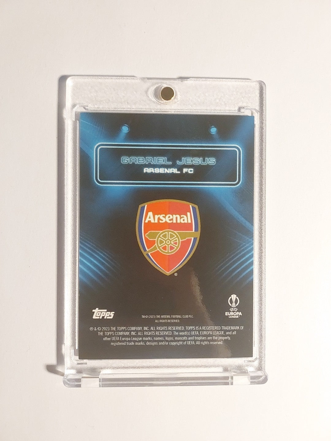 Topps UCC Showtime 2022-23 Gabriel Jesus Arsenal FC Numbered 22/49 Parallel – Bild 2