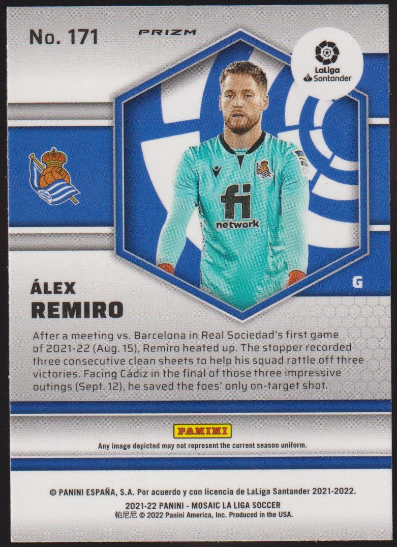Panini Mosaic La Liga Soccer 2021-22 Alex Remiro Real Sociedad - Parallel Rare – Bild 2