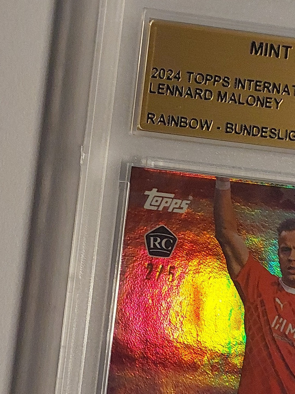 Topps International 2023-24 Lennard Maloney Heidenheim Parallel 2/5 GSG 9.5 PSA – Bild 2
