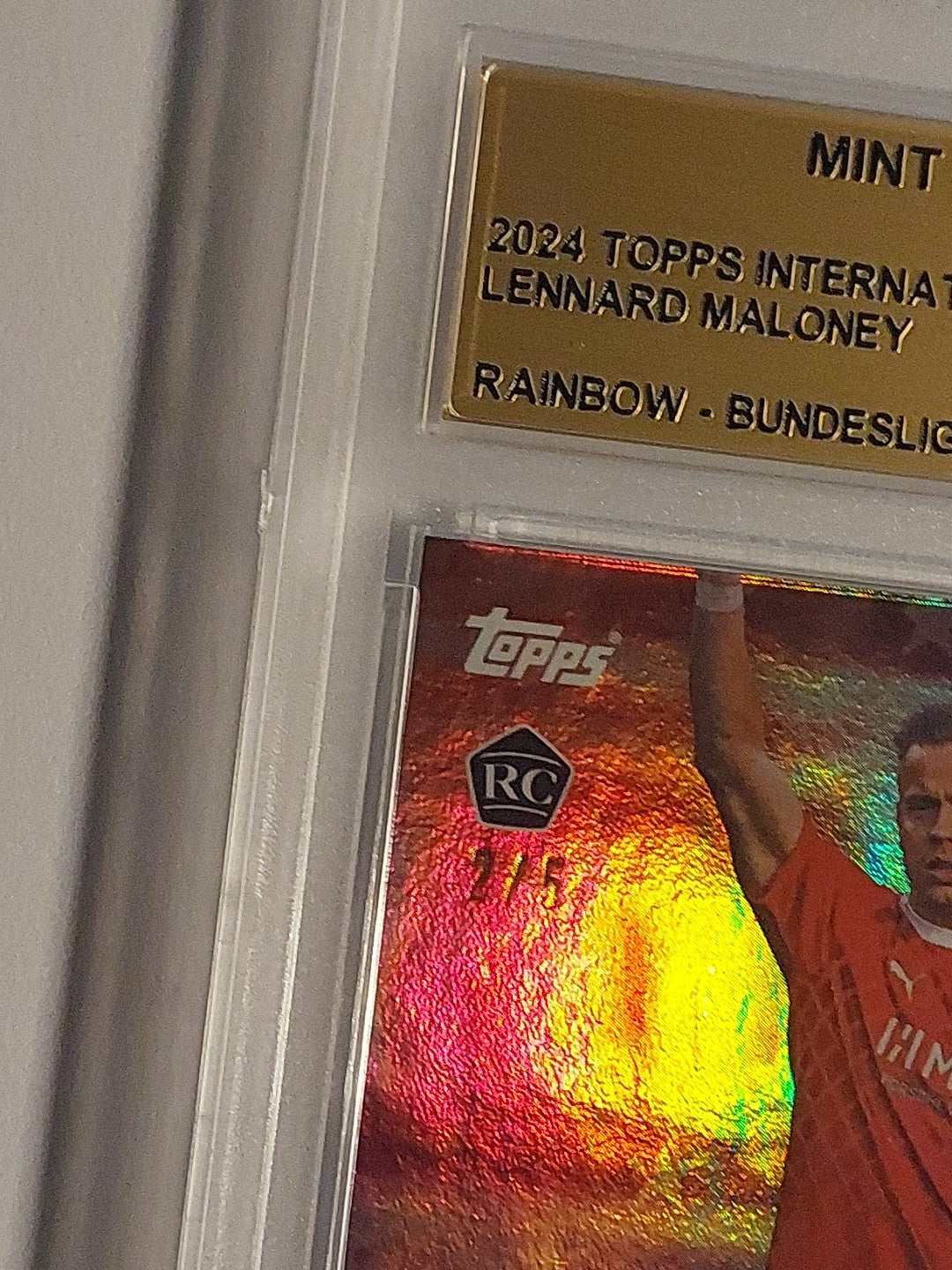 Topps International 2023-24 Lennard Maloney Heidenheim Parallel 2/5 GSG 9.5 PSA – Bild 2