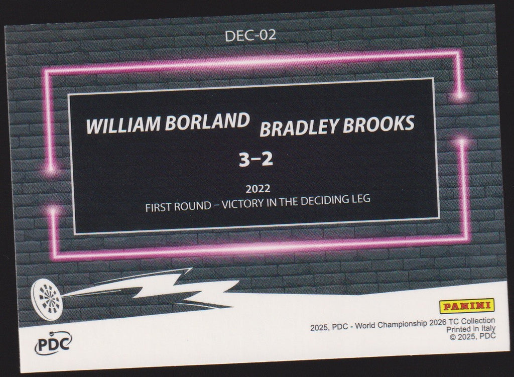 Panini PDC EC 2026 William Borland & Bradley Brooks Refractor Parallel – Bild 2