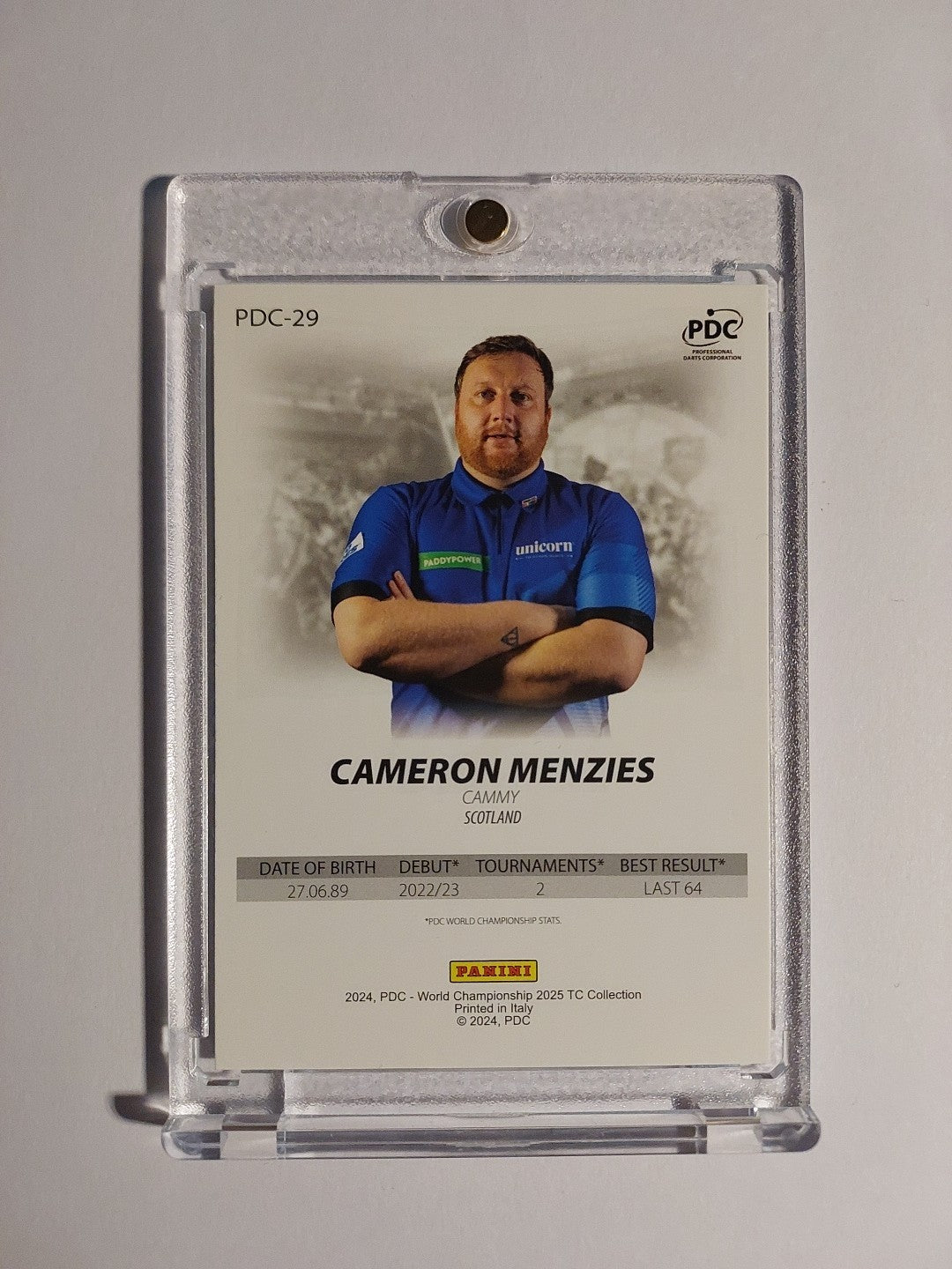 Panini DPC World Championship 2025 First Edition Cameron Menzies Parallel Rare – Bild 2