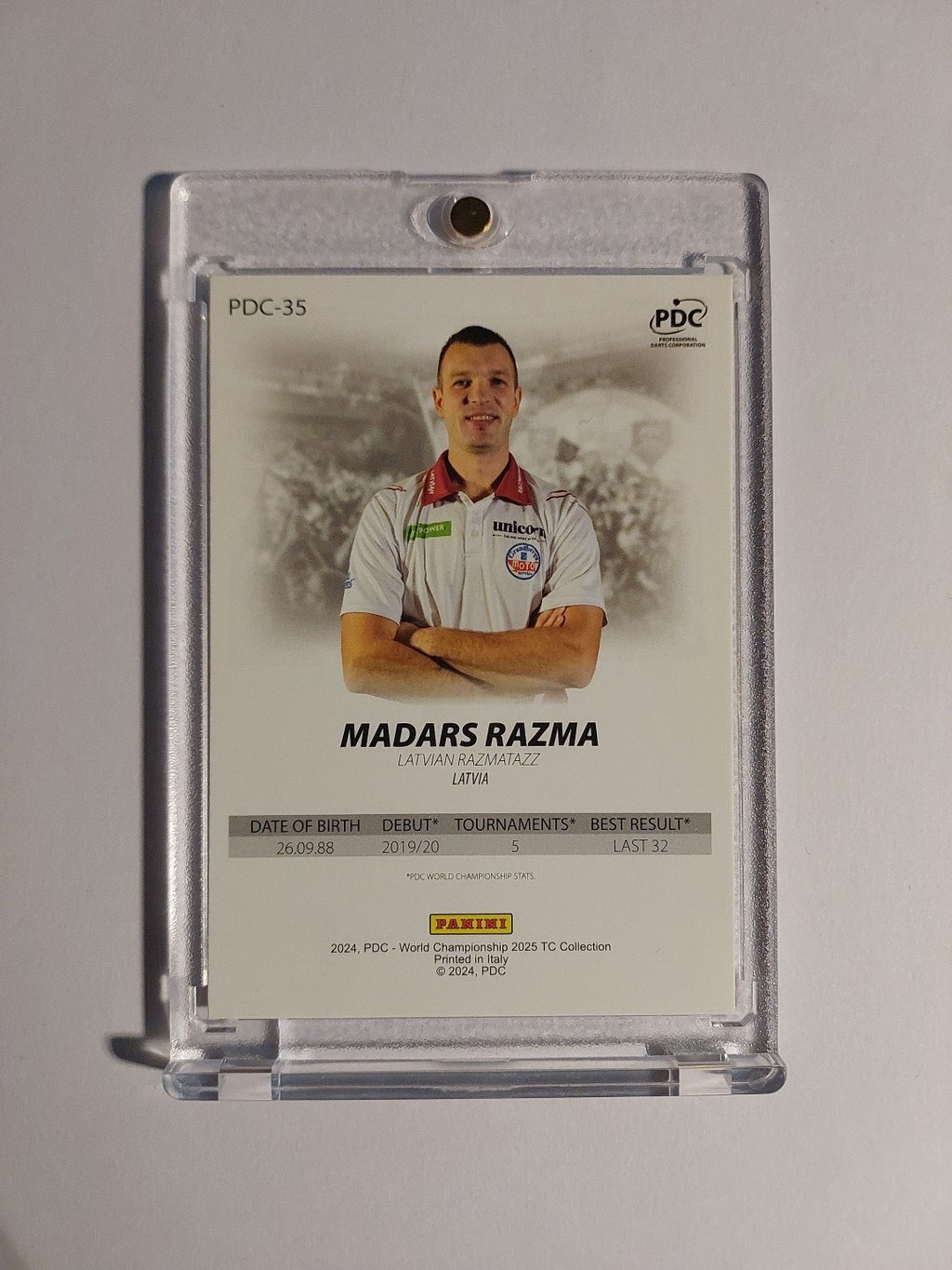 Panini DPC World Championship 2025 First Edition Madars Razma Parallel Rare Hit – Bild 2