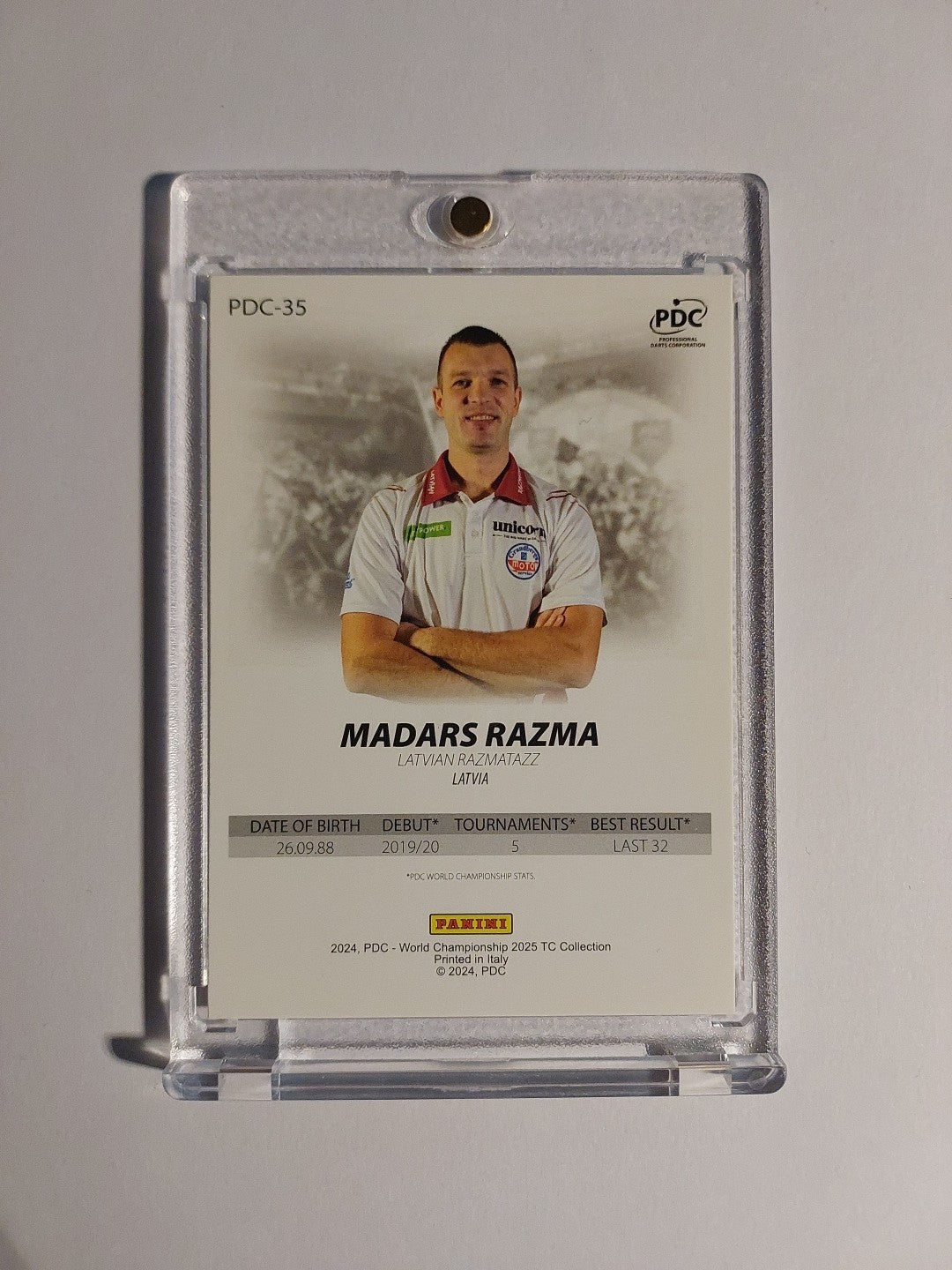 Panini DPC World Championship 2025 First Edition Madars Razma Parallel Rare Hit – Bild 2