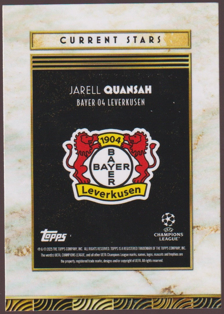 Topps Current Stars 2022-23 Jarell Quansah Bayer 04 Leverkusen Parallel Rare – Bild 2