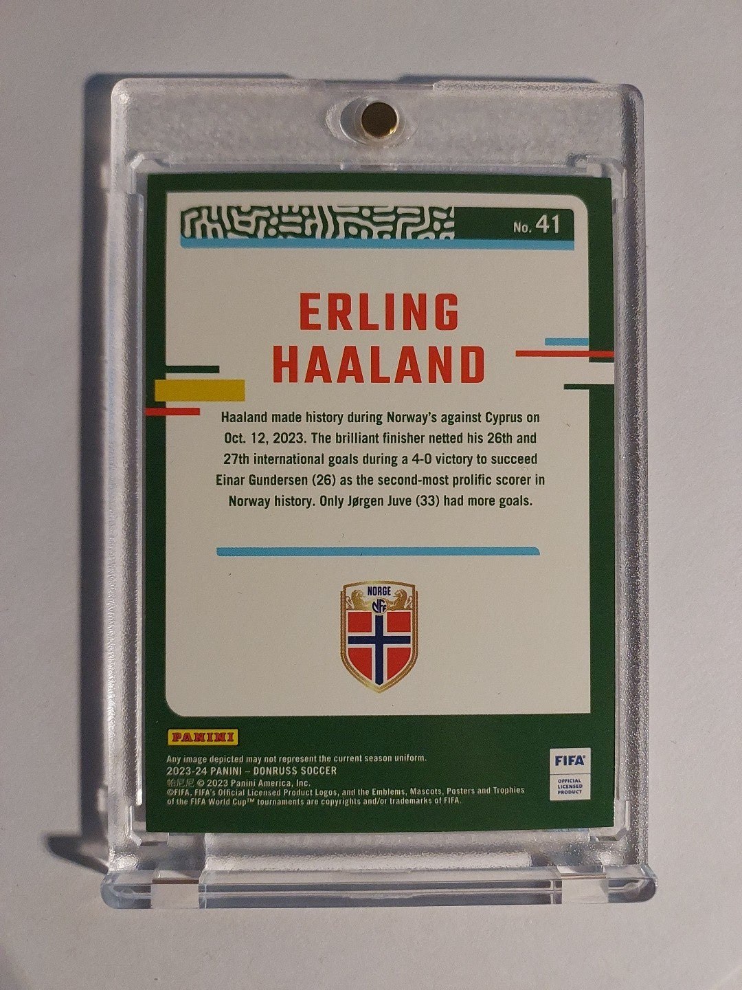 Panini Donruss 2023-24 Erling Haaland Norwegen Parallel Ultra Rare Insert Hit – Bild 2