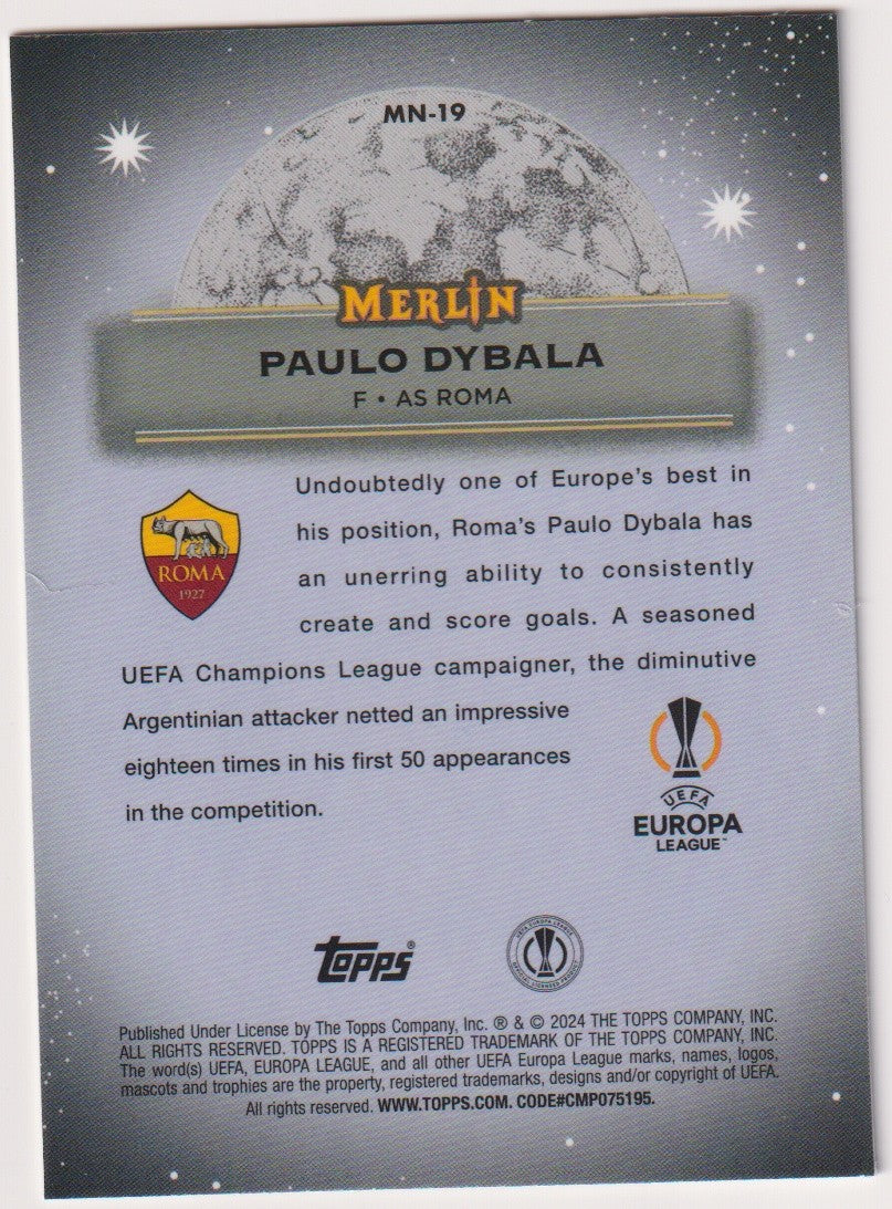 Topps Mystic Nights 2023-24 Paulo Dybala AS Roma Parallel Refractor Nr. MN-19 – Bild 2