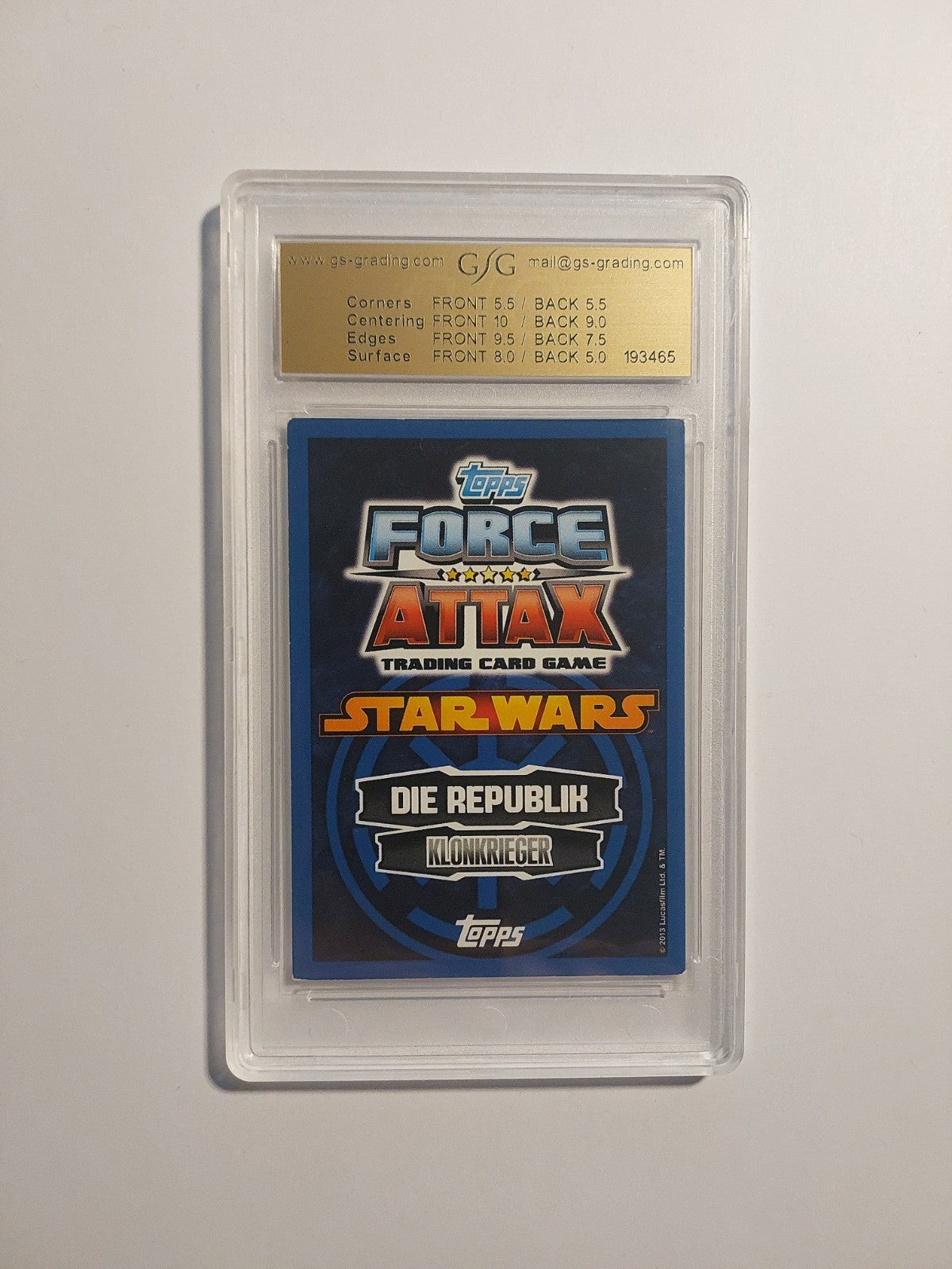 Topps Star Wars 2013 Commander Cody Republik GSG 6 = PSA Parallel Refractor Rare – Bild 2