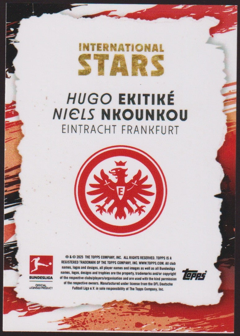 Topps 2024-25 Hugo Ekitiké, Niels Nkounkou Eintracht Frankfurt Bundesliga – Bild 2