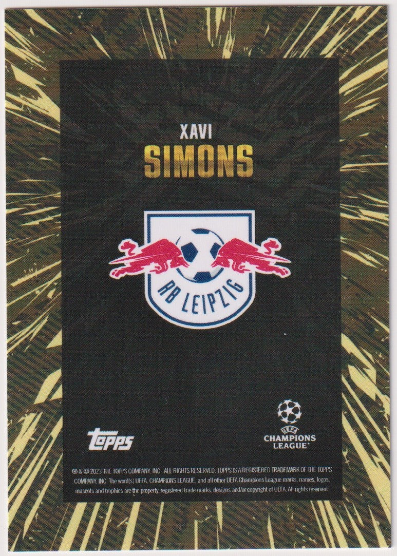 Topps X WHIP 2023-24 Xavi Simons RB Leipzig UEFA Champions League Parallel – Bild 2