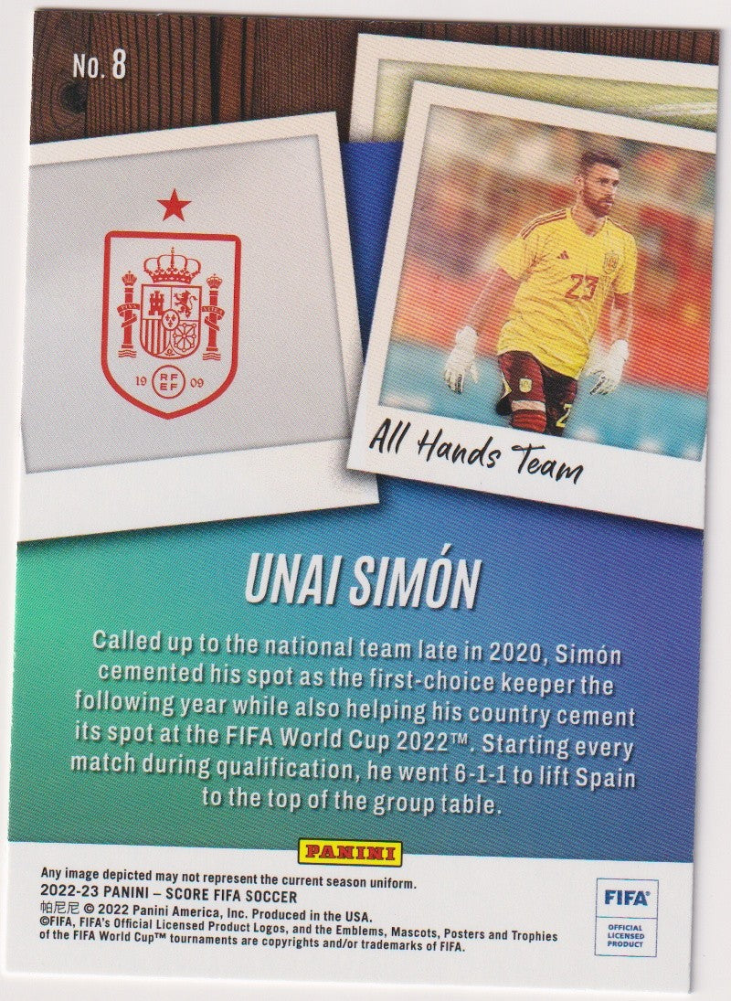 Panini 2022-23 Panini - Score FIFA Soccer 2022-23 Unai Simón Spanien Parallel 8 – Bild 2
