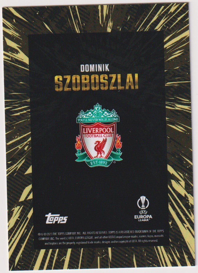 Topps Europa League Gold Dominik Szoboszlai Liverpool FC x Whip Parallel Rare – Bild 2