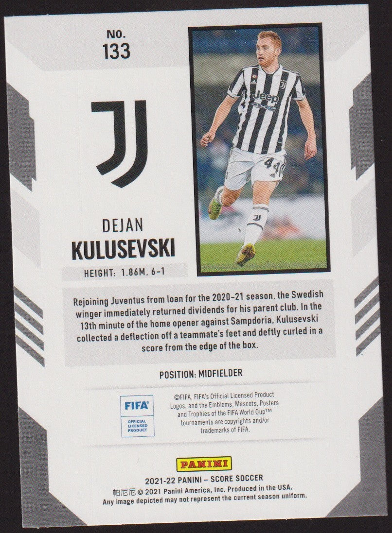 PANINI 2021-22 - SCORE SOCCER 2020-21 Dejan Kulusevski Juventus Parallel Rare – Bild 2
