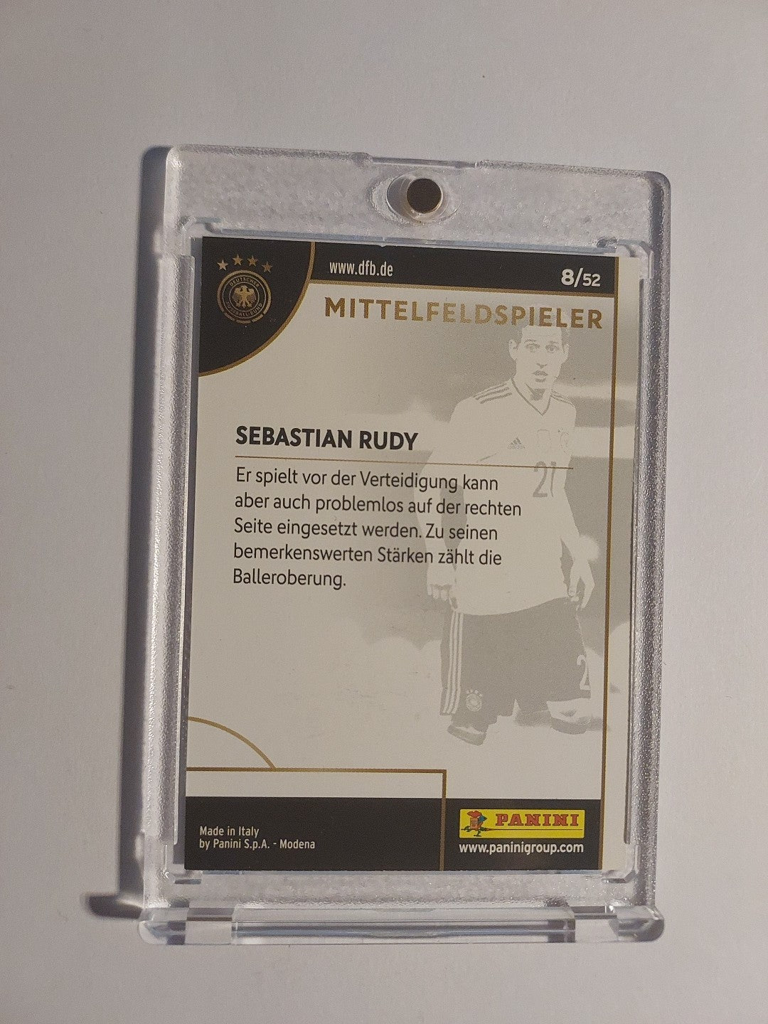 Panini 2017-18 Sebastian Rudy Deutschland On Card Auto Parallel Ultra Rare Hit – Bild 2