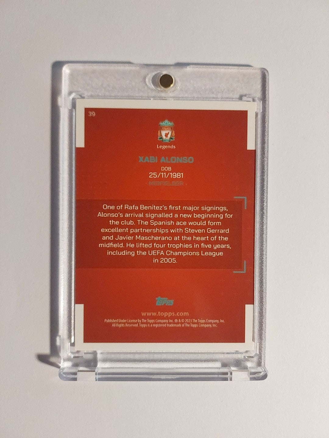 Topps Liverpool 2022-23 Xabi Alonso Spanien Parallel Insert Ultra Rare Hit – Bild 2