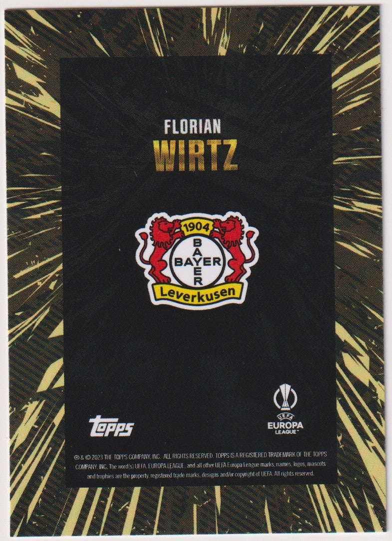 Topps X Whip Florian Wirtz Bayer Leverkusen Gold Parallel Rare – Bild 2