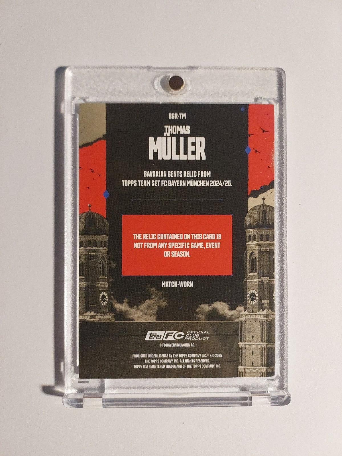 Topps Bayern München 2024-25 Thomas Müller Patch Relic Parallel 194/250 Rare Hit – Bild 2