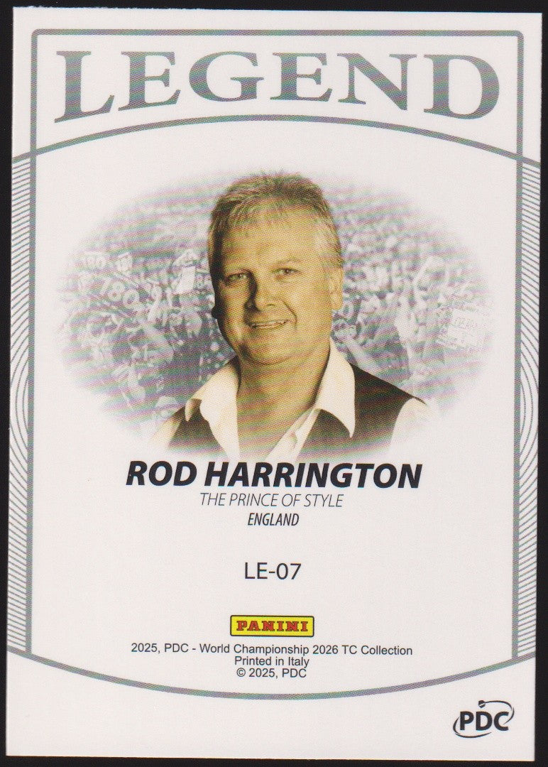 Panini PDC World Championship 2026 Rod Harrington Refractor Parallel – Bild 2