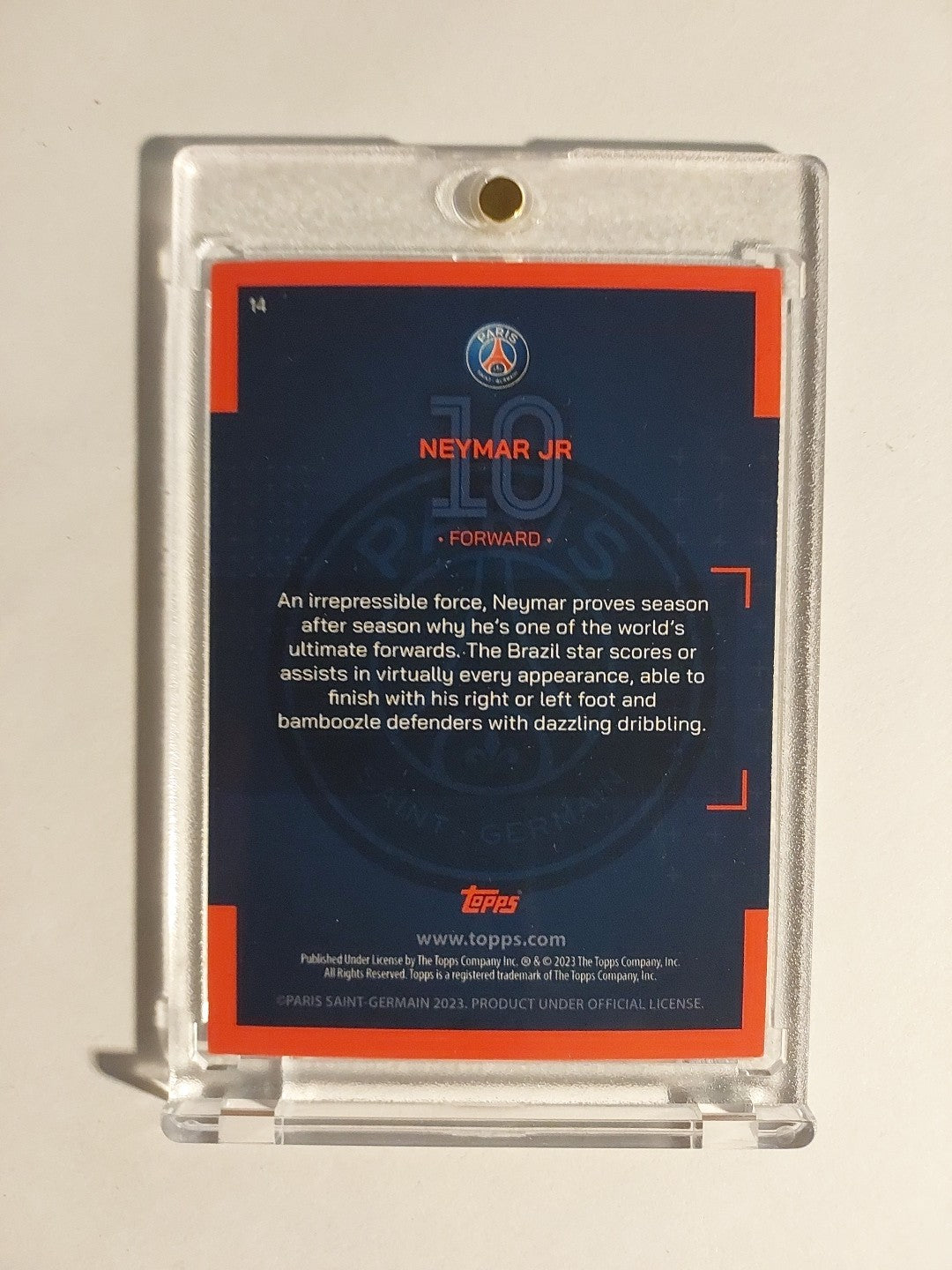 Topps Paris Saint-Germain 2022-23 Neymar Jr Static Foil Parallel Insert Rare Hit – Bild 2
