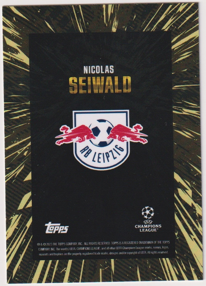 Topps X WHIP Gold 2023-24 Nicolas Seiwald RB Leipzig Parallel Rare – Bild 2