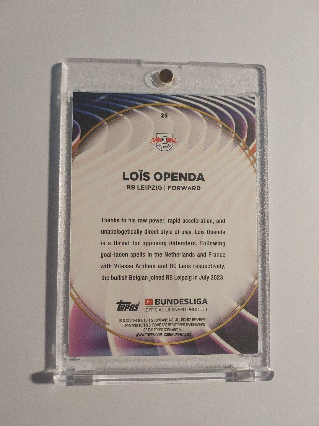Topps 60 Jahre Bundesliga 2023-24 Lois Openda RB Leipzig Parallel Rare – Bild 2