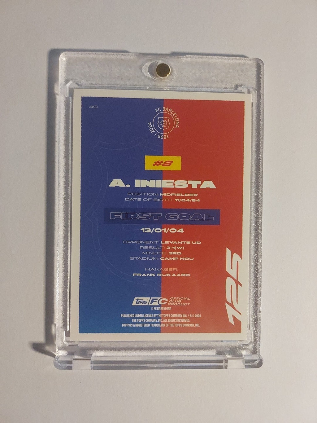 Topps Fc Barcelona Team Set 2024-25 Andres Iniesta Limited Edition Parallel – Bild 2